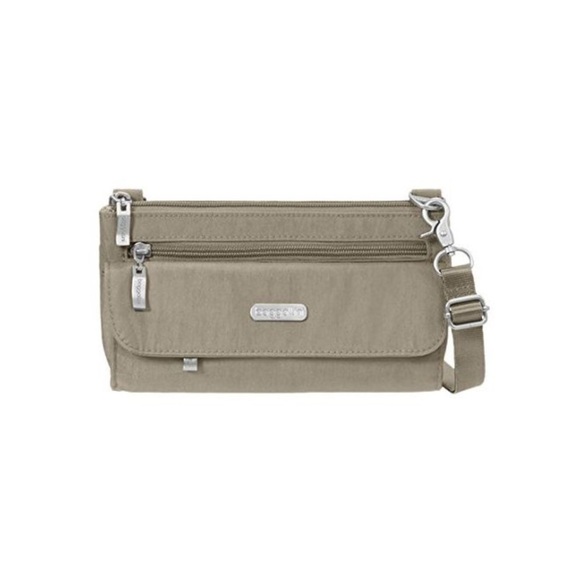 Baggallini Mini Plaza color Beach Triple Zip Travel Crossbody Handbag - Picture 1 of 15